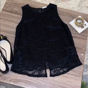 Lace shell top